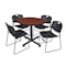 Kobe Kobe Round Table & Chair Set, Wood, Metal, Polypropylene Top TKB36RNDCH44BK - alternate 1